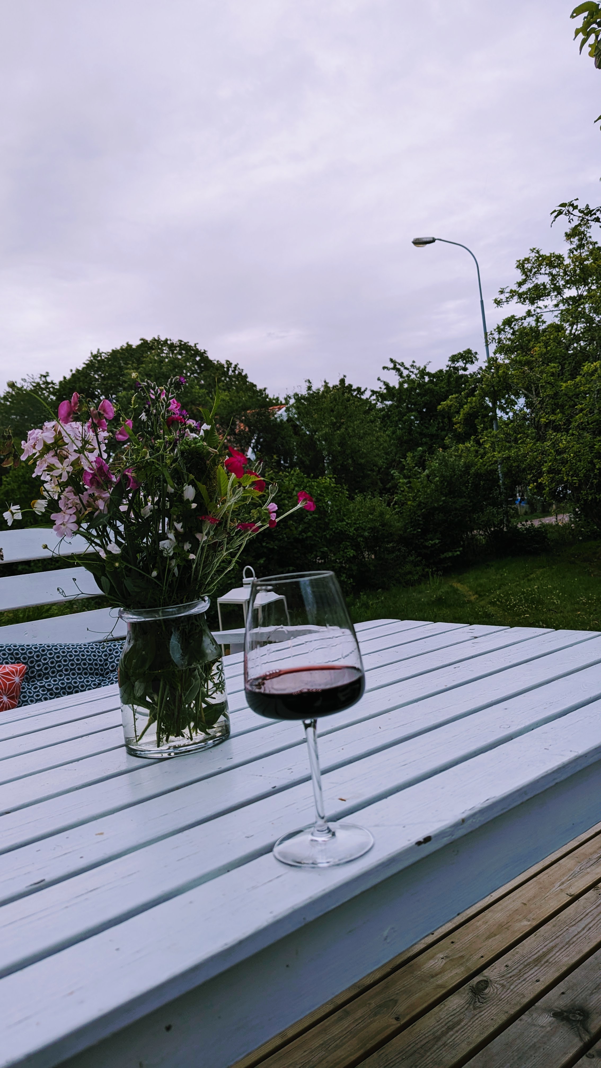 Abendstimmung im Garten Obstgarten Mörlunda